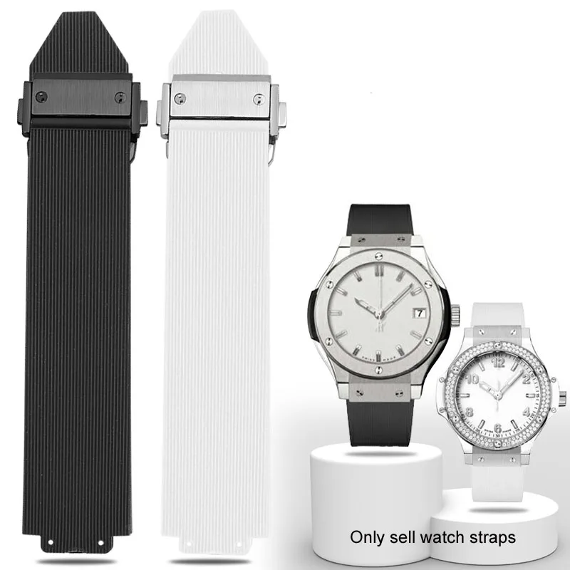 

High Quality Silicone Strap for Hublot Fusion Series Vertical Stripe Multi-color Women Rubber Bracelet Watch Accessories 20-13mm
