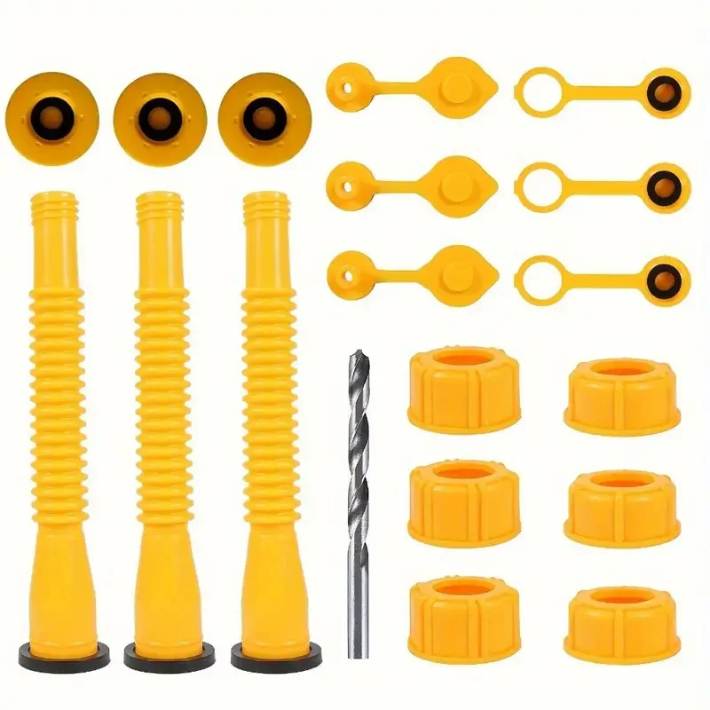 Car Gas Can Spout Nozzle Vent Kit For Most 1/2/5/10 Gal Can Replacement Gas Cans Tank Nozzle Car Accessories