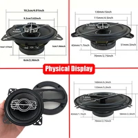1Pair 4/5/6 Inch 4-Way 220W/300W/350W Universal Car HiFi Coaxial Speaker Auto Music Stereo Car Door Full Range Speakers Woofer - Image 2