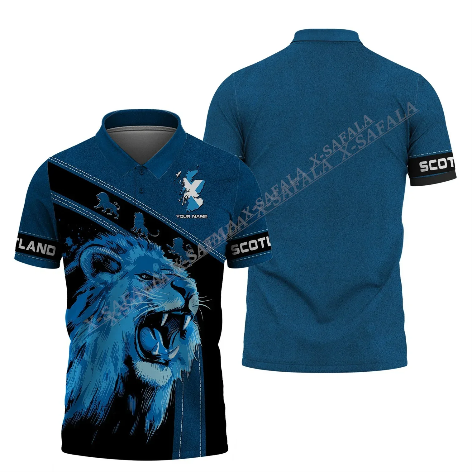 

Мужская Спортивная Футболка-поло с 3D-принтом и коротким рукавом