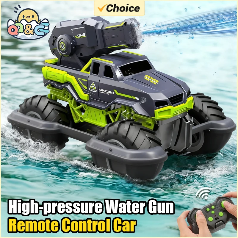 Waterproof Remote Control Car with Water Gun for Kids