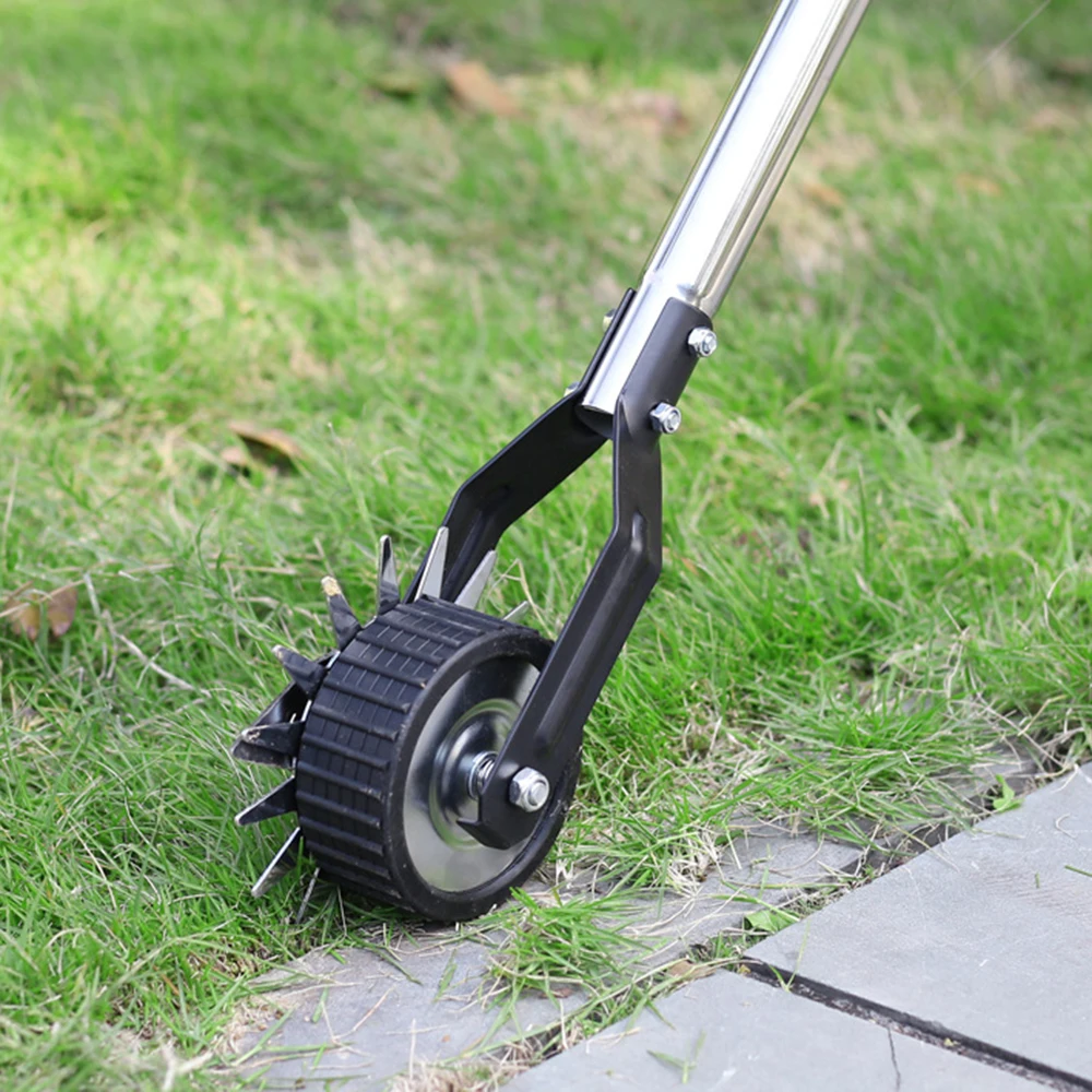 thumbnail image 2 of 2024 Upgrade Manual Lawn Edger - Wheel Rotary Grass Trimmer, Stainless Steel, Adjustable Handle Up To 68 Inches 2 of 11