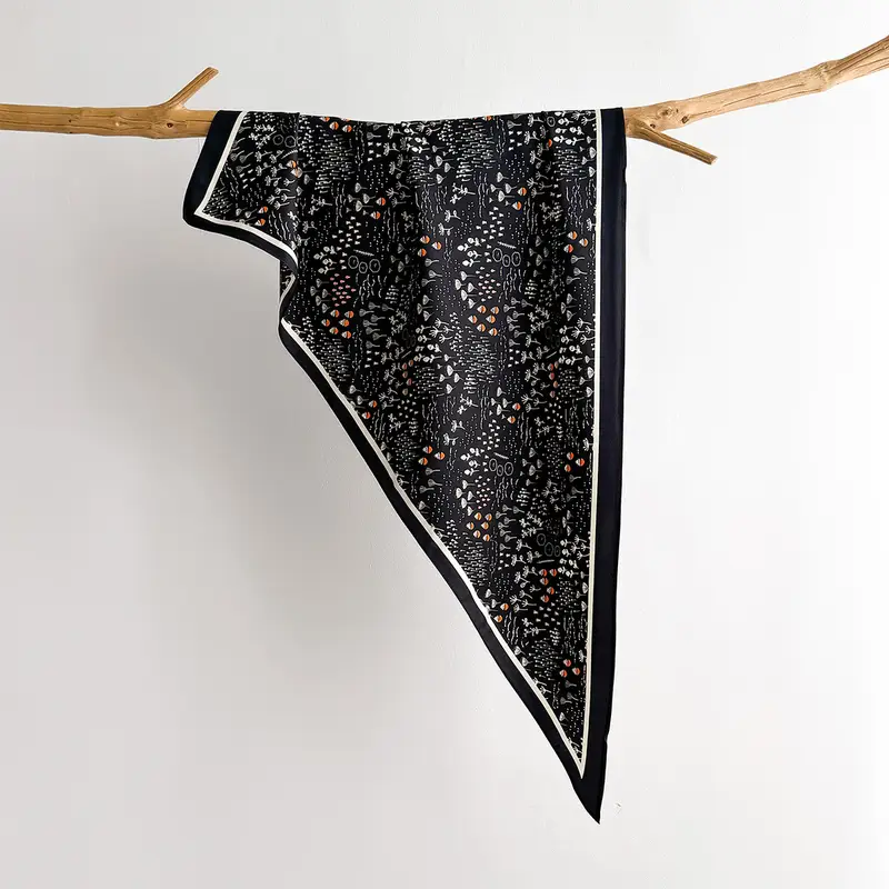 2026 Fashion Triangle Scarf for Women Hair Band Soft Neckerchief Vintage Hijab Stripe Print Headscarf Female Pashmina Bandana - Image 10