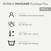 Bubble Massage Spa Set: Includes Energy Efficient Spa Cover – 2 Contoured Headrest – LED Light – 4 Person 5