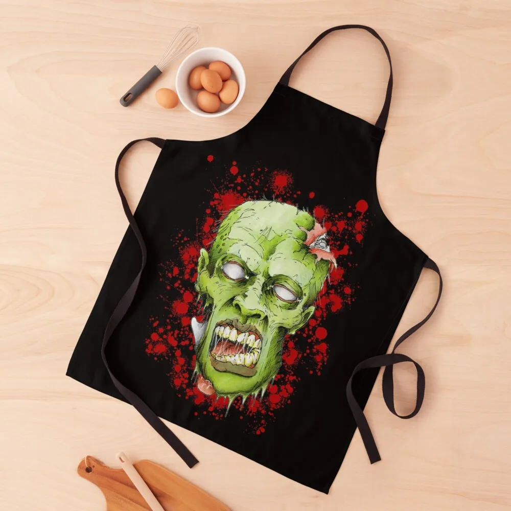 

Zombie - Dislocated Jaw Apron Kitchen Things For Home Chef Uniform Women Kitchens Accessories Aprons For Cooking