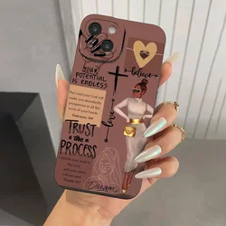 Stylish Girl Illustration Phone Case - Chic Art Back Cover for iPhone 12 Pro (1)