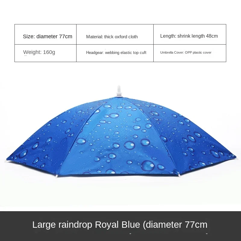 Double Layer Umbrella Hat Headwear Windproof UV Protection Foldable Head Umbrella Fishing Umbrella Sunscreen Sunshade Hat