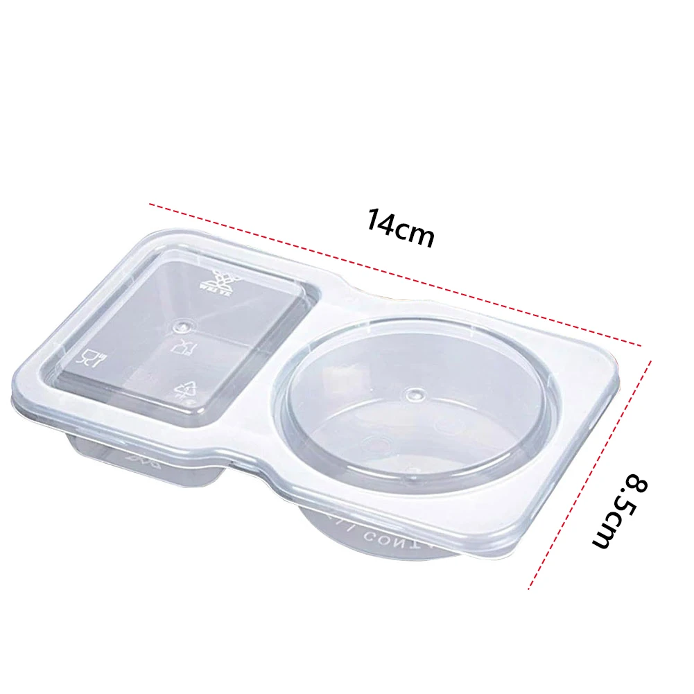 Disposable Seasoning Container Leak Proof Transparent Condiment Container Sealed Plastic Portion Cup for Outdoor Picnic Travel