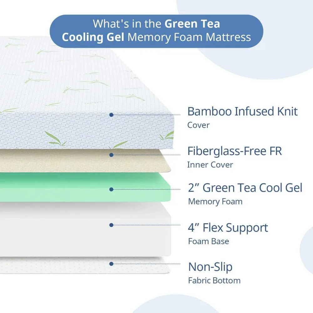 Twin Mattress 6 Inch Twin Size Memory Foam Mattresses in a Box Cooling