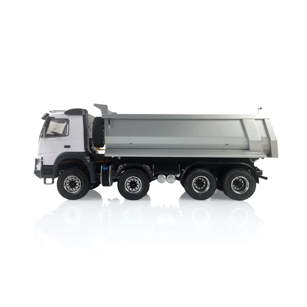 JDM 161 65D 1/14 8*8 Hydraulic Metal RC Dumper Truck Car Model Assembled With I6S Radio Square U-shaped Bucket TH19700-SMT8 5