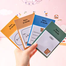 

30sheets Little Bear Sticky Notes Self-adhesive Messages N Times Note Paper Cartoon Ins Kawaii Stationery School Office Supplies