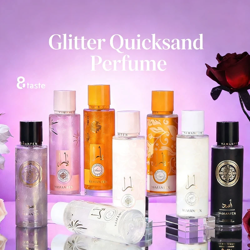 Spray profumato per il corpo scintillante, fragranza di rosa araba, profumo leggero a lunga durata, fascino per appuntamenti femminili, glitter, sabbia mobile, eau de toilette_voghion.com