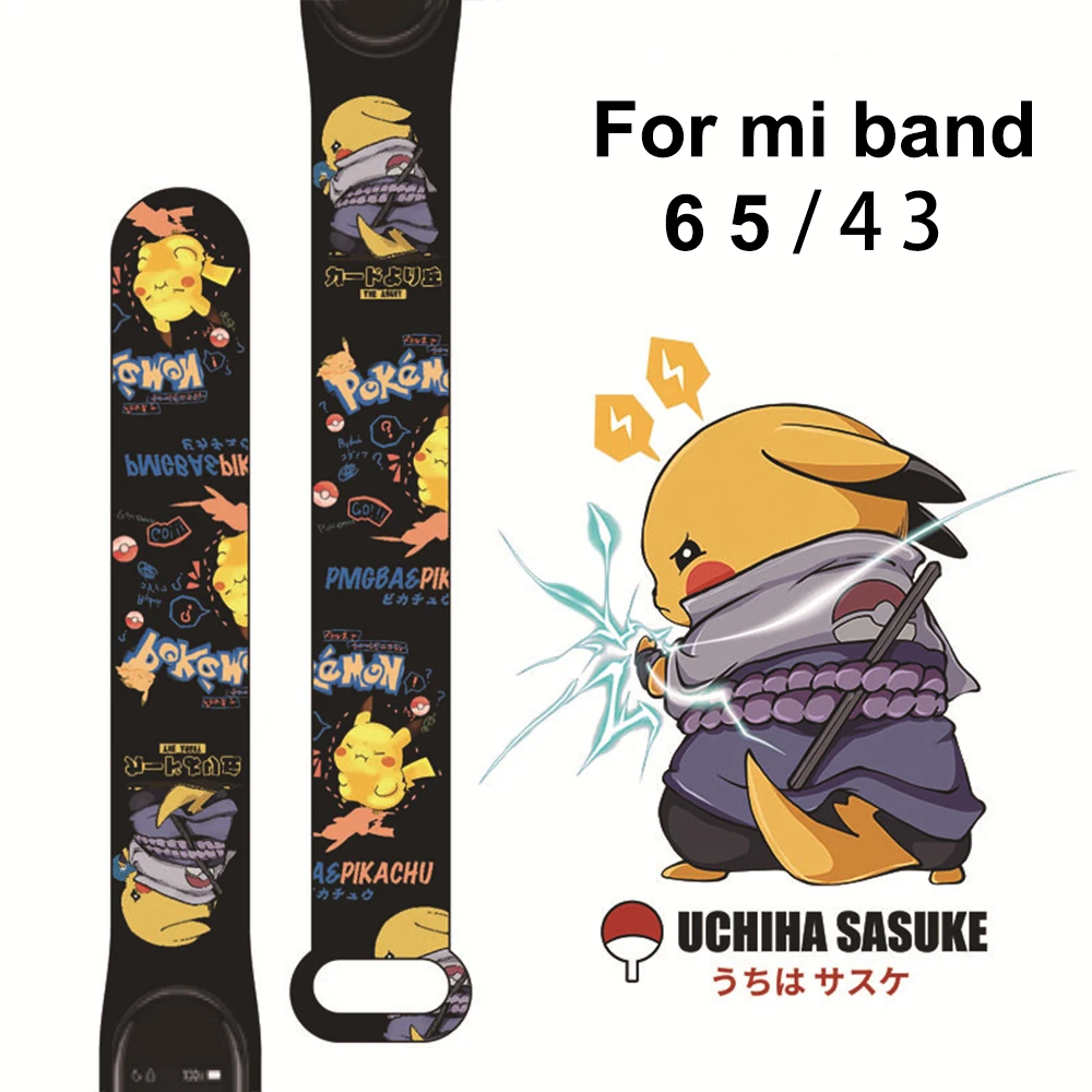 Wrist Strap For Xiaomi mi band 6 5 4 3 Pokemon Watchband Replacement Silicone Children Gift Bracelet For Xiaomi Official Store 