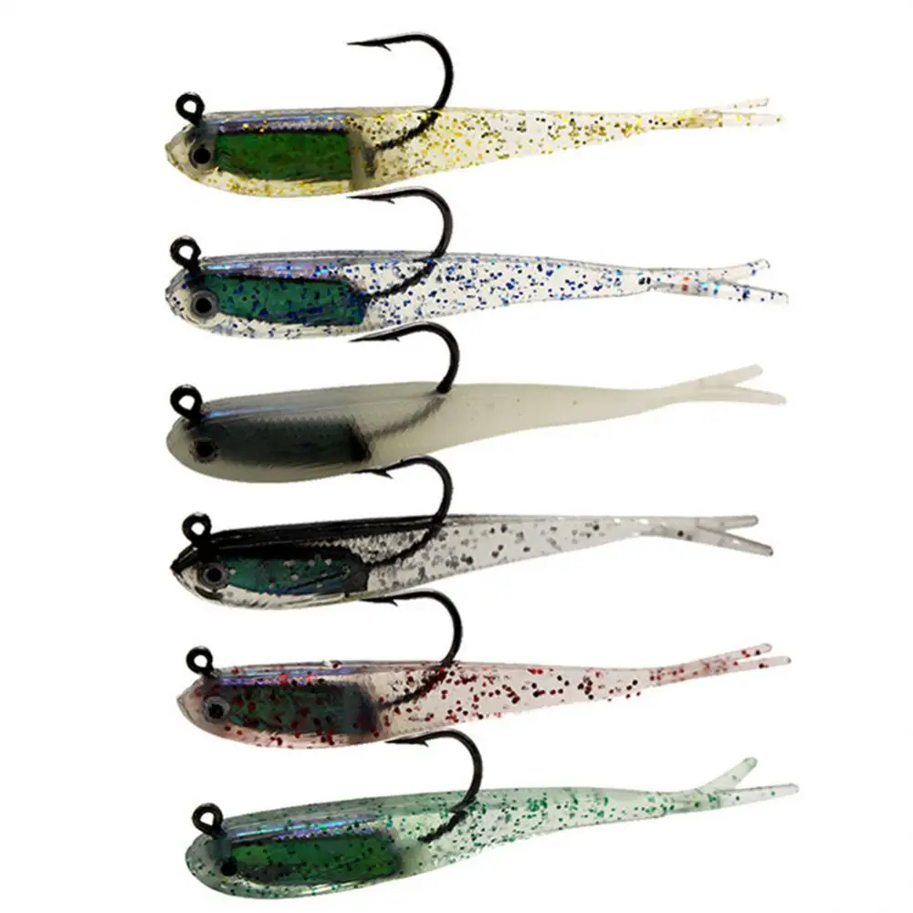 

Silicone Soft Bait 76mm/6g Swim Tail Jigging Wobblers Fishing Lure Artificial Spoon Rubber Baits Sea Bass Pike Tackle