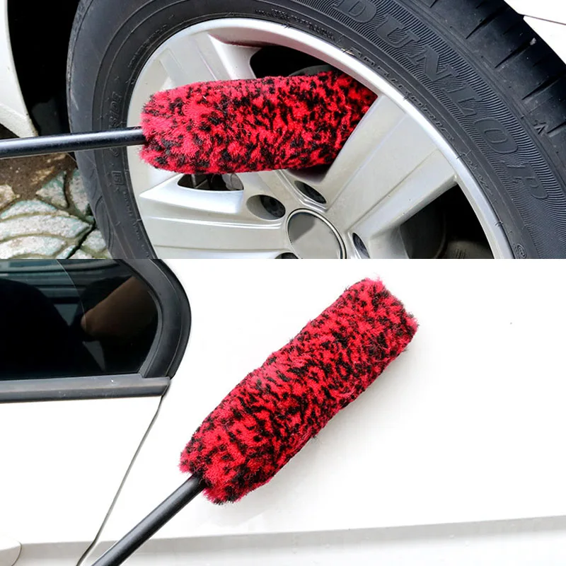 Car Wheel Detailing Brush Cleaning Tools for Rim Tire Hard-To-Reach Areas Auto Brush Bendable Wheel Woolies Car Cleaning Tools 3