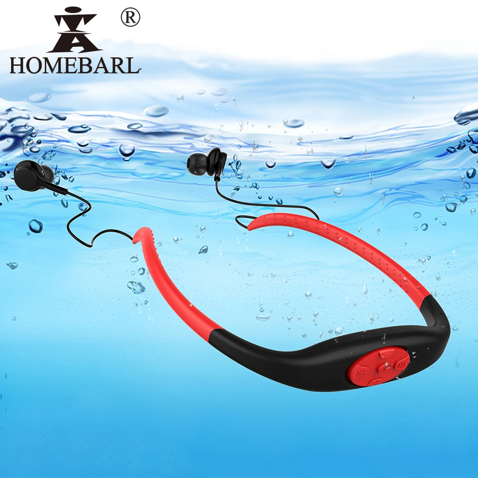 

New 168 Plus 3 In 1 8GB Mp3 Player Bluetooth 5.0 Earphone FM Radio IPX8 Waterproof Running Swim Swimming Diving Headset 168plus