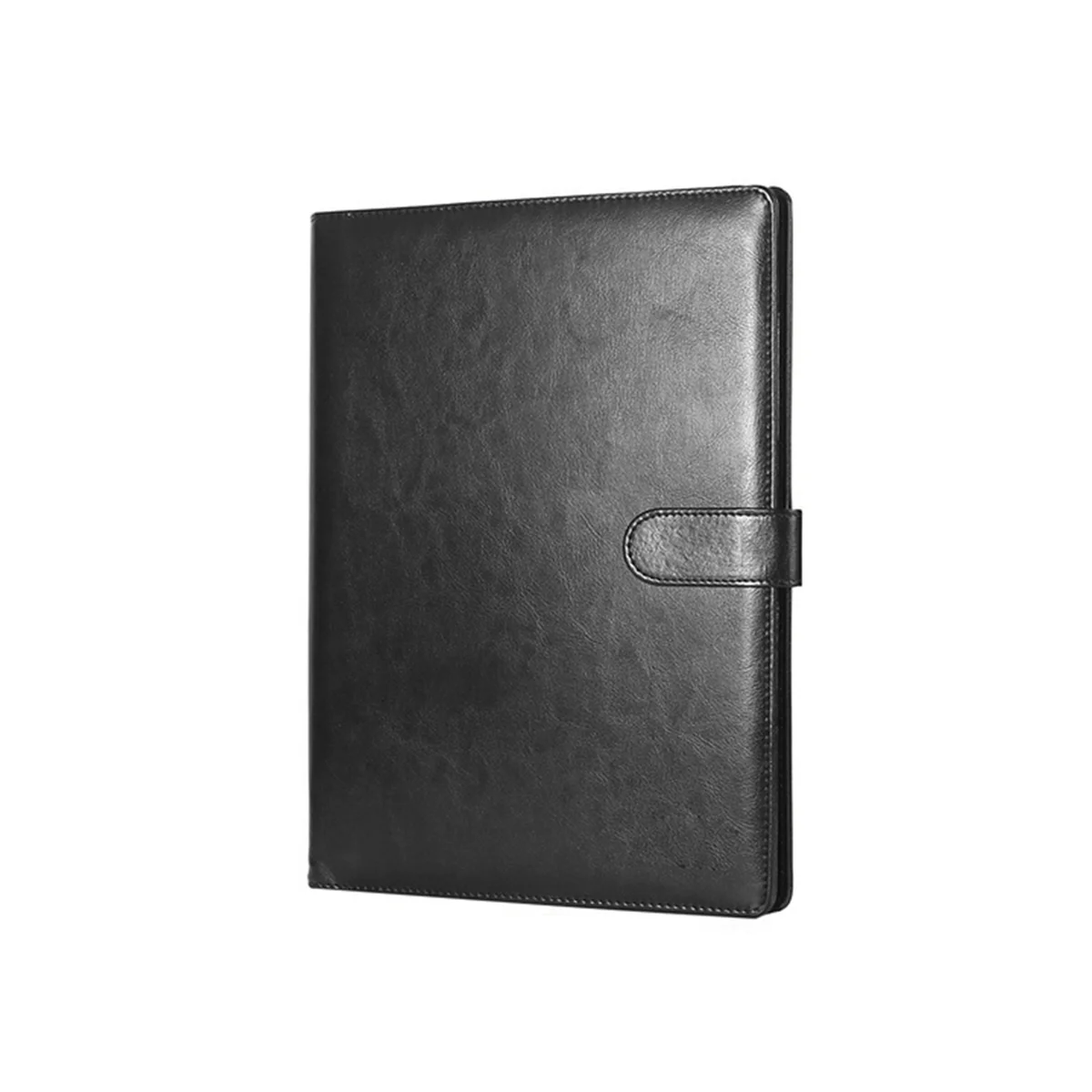 

A4 Leather Folder Multifunctional Business Contract Folder with Notes Business Stationery Folder Black