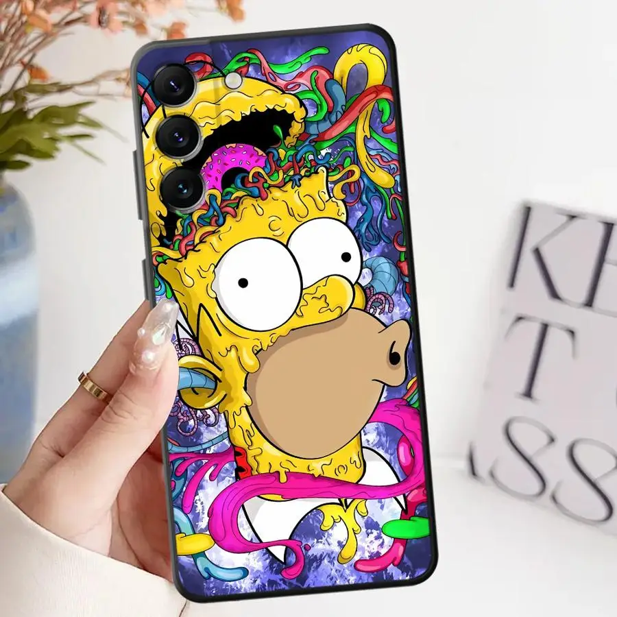 Black Soft Phone Cover Case with Funny Homer Design