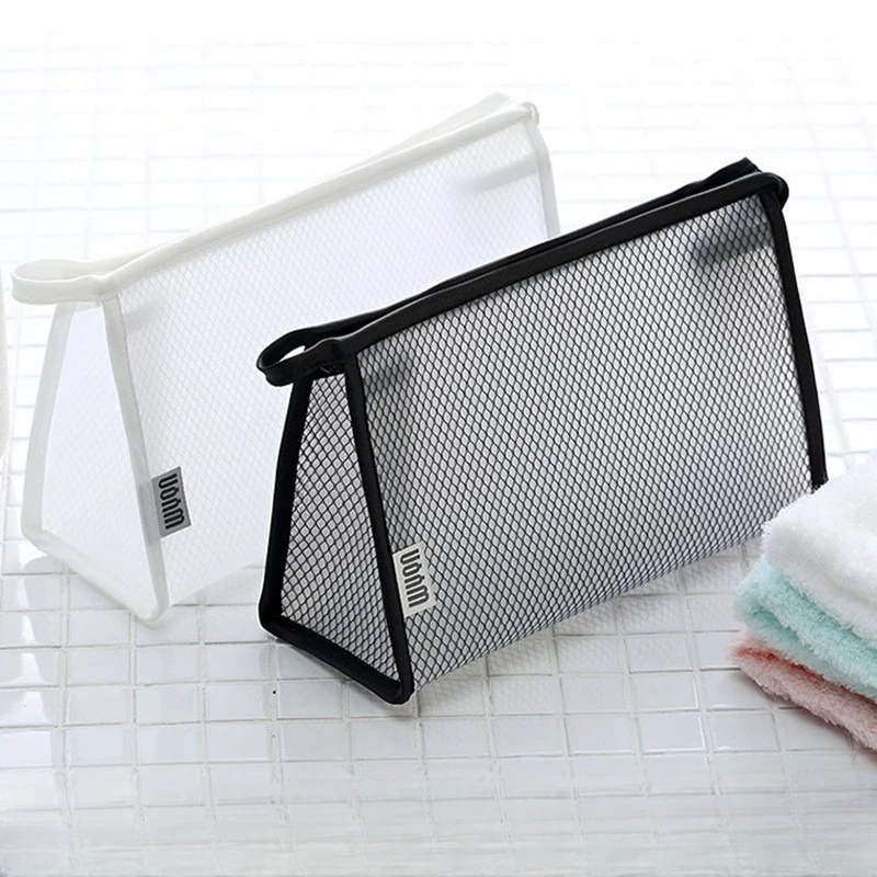 Mesh Makeup Bag Zipper Pouch Cosmetic Organizer Case Travel Toiletry Bags Organize Supplies Daily Cosmetics Accessories for