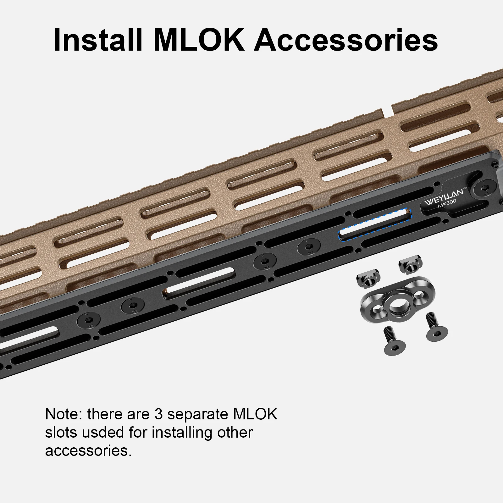 MK80 M-LOK Arca Rail Tripod Bipod Mount Adapter ARCA/RRS Dovetail Hunting Quick