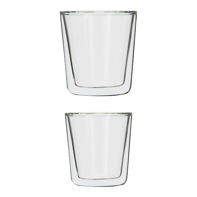 Double Walled Heat Resistant Insulated Glass Mug Drinking Glasses