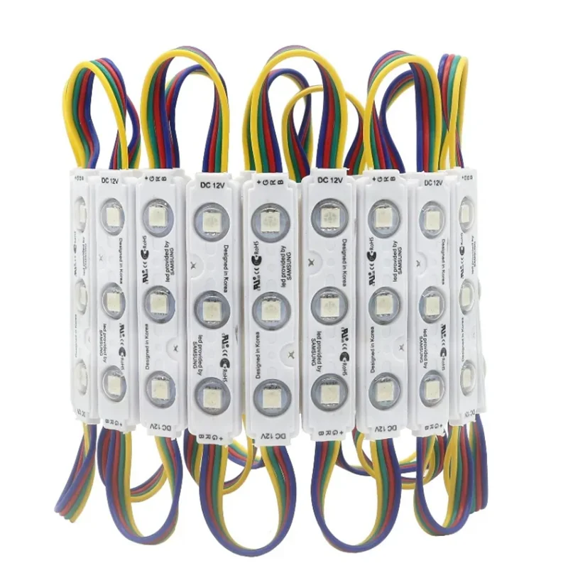 20Pcs Samsung light SMD 5050 3LEDs RGBW Module Lighting 12V IP68 Waterproof RGB Led Modules Ultra Bright Sign Strip Backlight