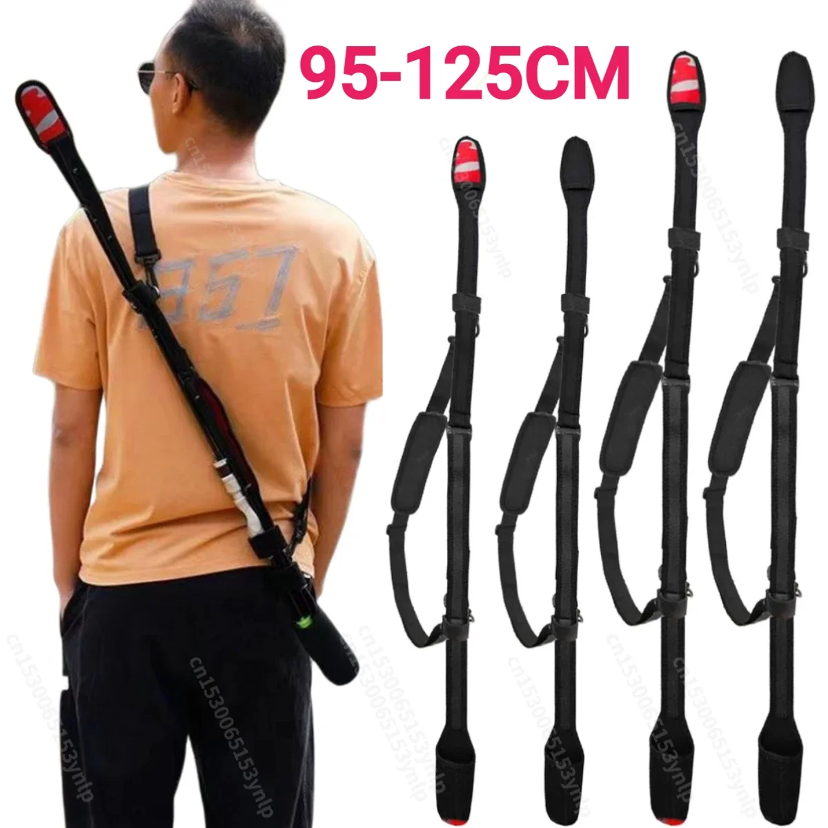 Fishing Rod Storage Bag Adjustable Fishing Rod Shoulder Belt Portable ...