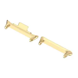 Stainless Steel Waterproof Rust - resistant Wear - resistant Metal Grain Watch Band 20 - 22mm for 1 Pair  20mm (Gold)