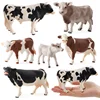 Milk Cow Children's Montessori Toys Simulated Animal Cognition Baby Early Education Puzzle Toys Model Static Animal Ornament 1