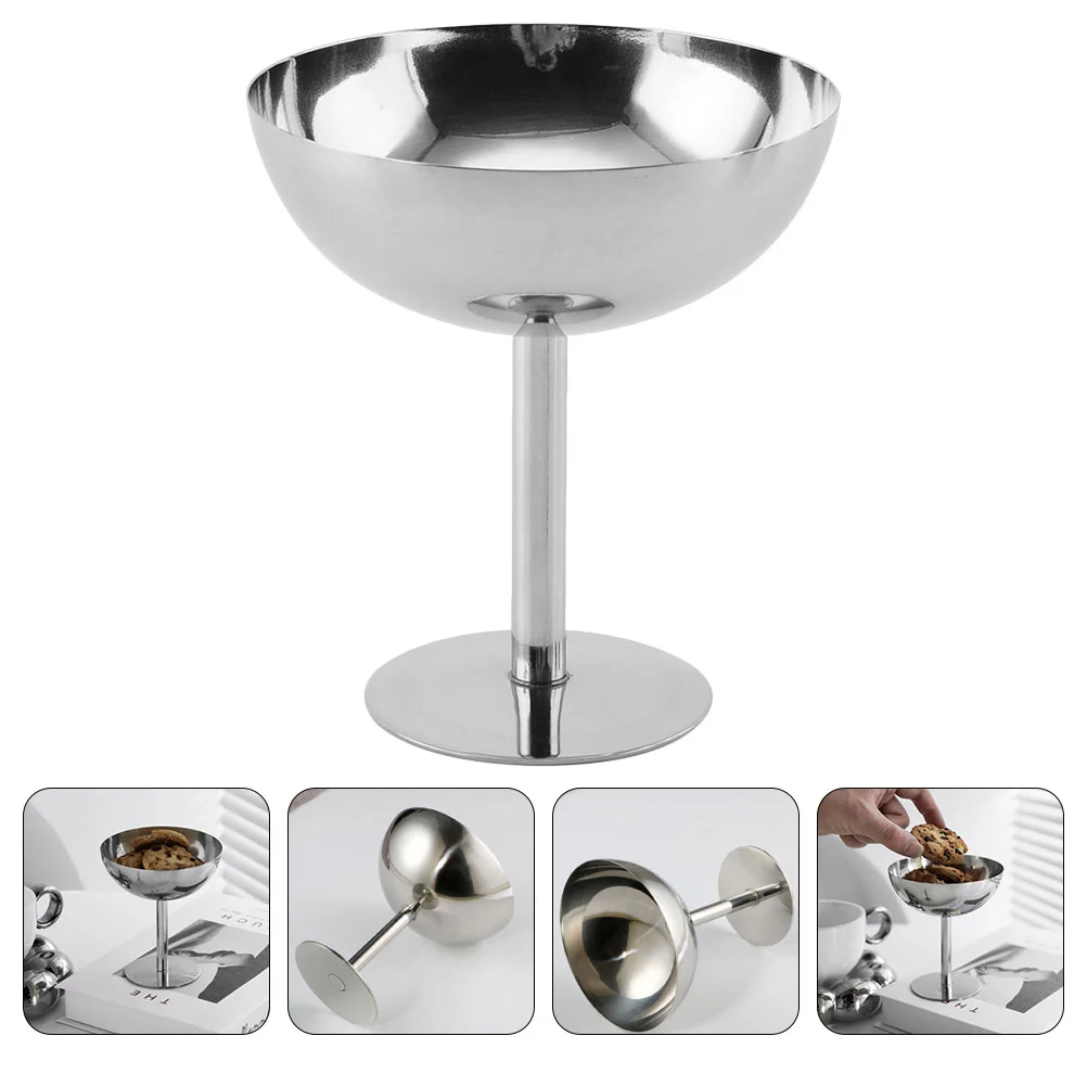 

Ice Cream Cups Dessert Dish Stainless Steel Sundae Bowls Fruit Snack Candy Cup Appetizer Plates Serving Portion Cups