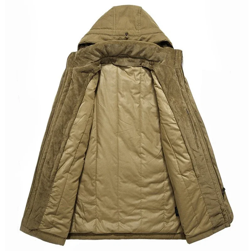 2023 Winter Jacket Men Thicken Warm -40 Degrees Cotton-Padded Jackets Men's 2 in 1 Hooded Windbreaker Parkas Winter Coats Men