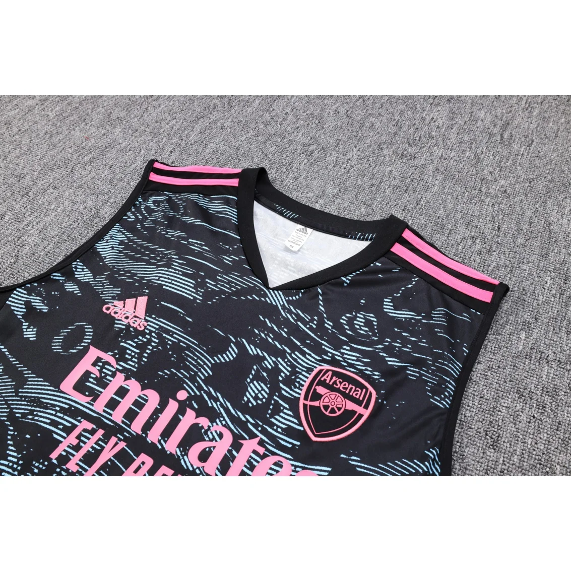 Adidas Football Shoes Sleeveless Jersey Set Men Stylish Advanced Design Rich Background Pattern Premium Jersey Set Black Pink