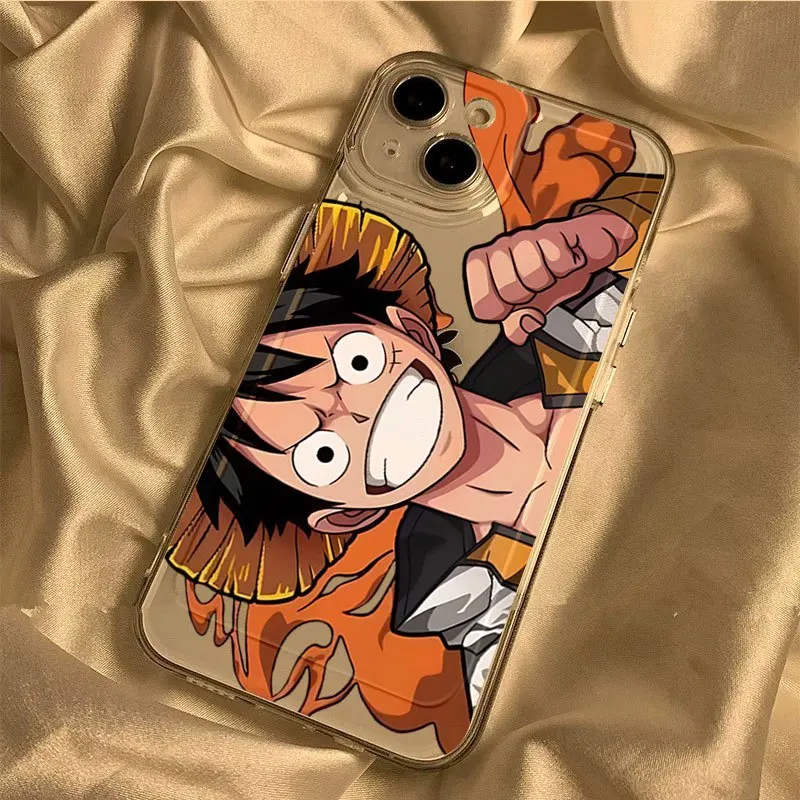 thumbnail image 1 of Funda de teléfono con diseño de anime de One Piece Monkey D. Luffy Roronoa Zoro para iPhone 15, 14, 13, 12, 11 Pro Max, carcasa suave con dibujos animados, 1 of 5