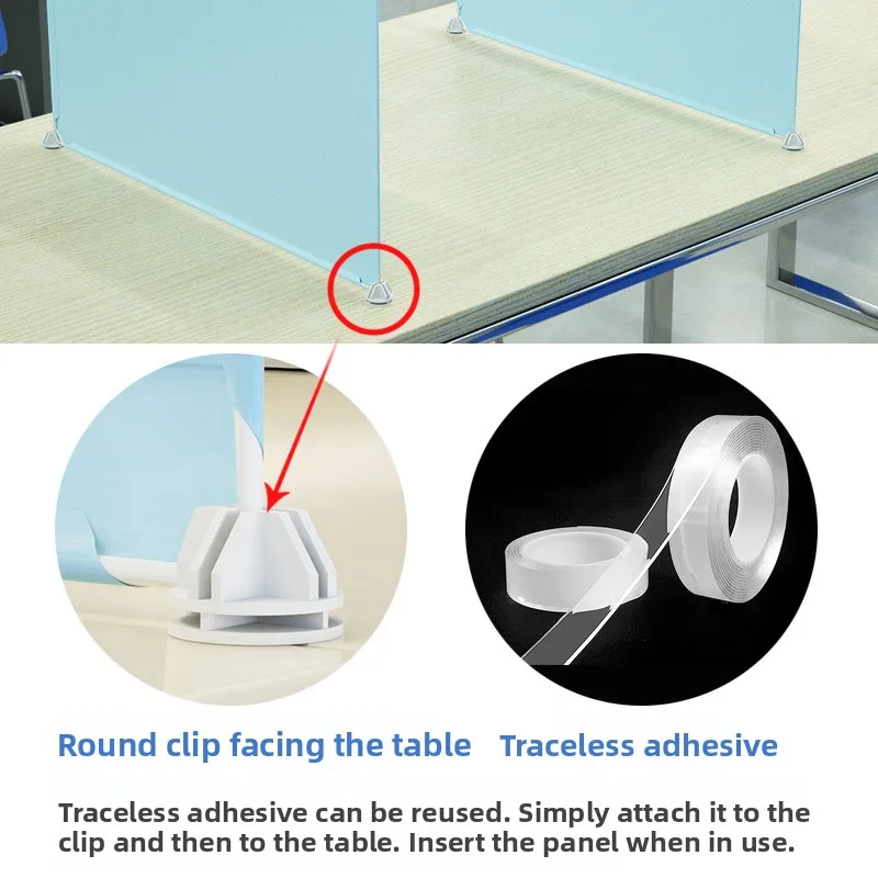 School Dining Table Protection Partition Three-Sided Isolation Board Transparent Splash-Proof Desk Dividers for Students - 5