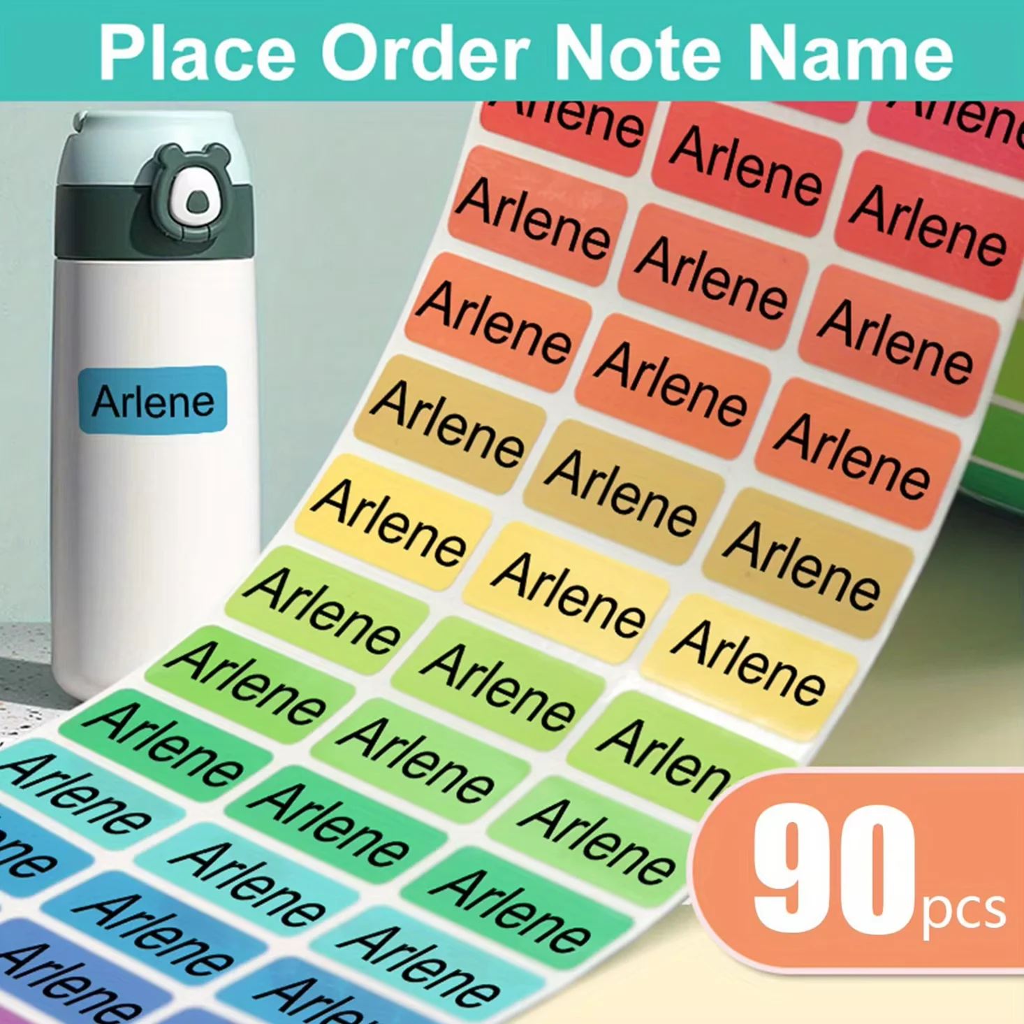 Custom Waterproof Name Stickers