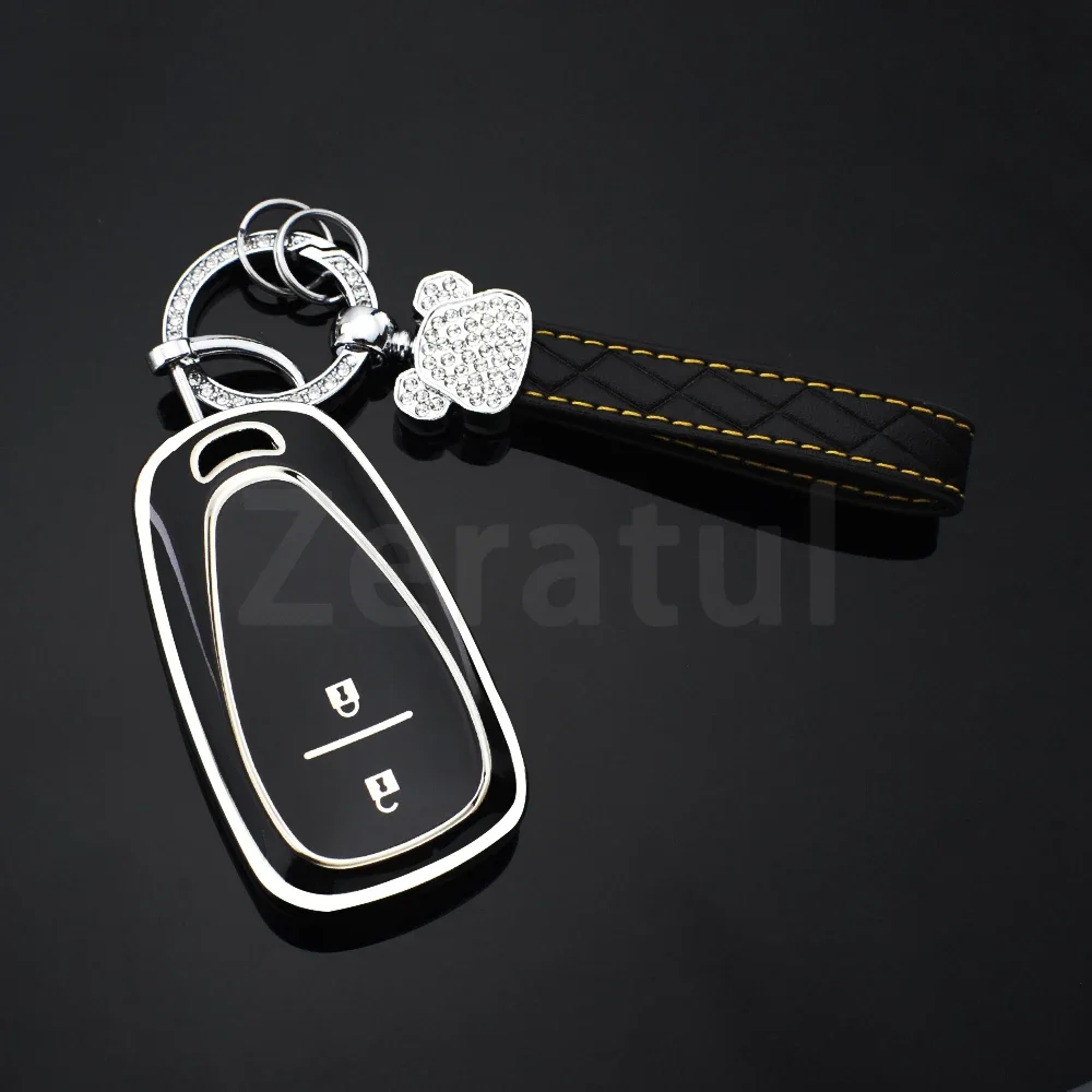 For Chevrolet-Chevy Malibu Camaro Cruze Traverse Sonic Volt Bolt Equinox 2/3 Buttons TPU Car Smart Key Case Cover Fob