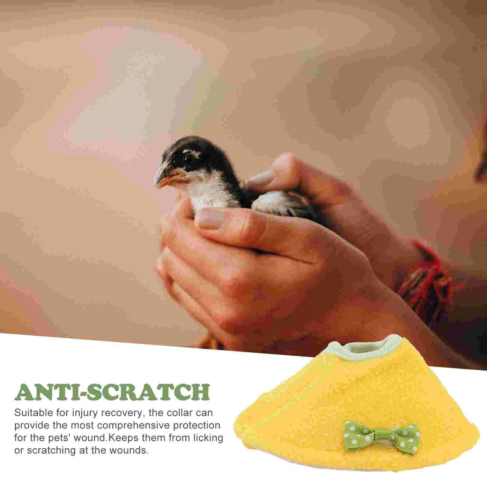 2 Pcs Bird Bite Collar Protective Cloak Pet Recovery Snack Neckband Parrot Linen Supplies