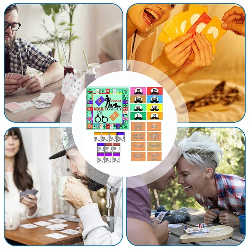 Adultopoly Board Game Couples Adultopoly Date Night Game Fun Interactive Relationship Card Game Conversation Cards For Couples 4
