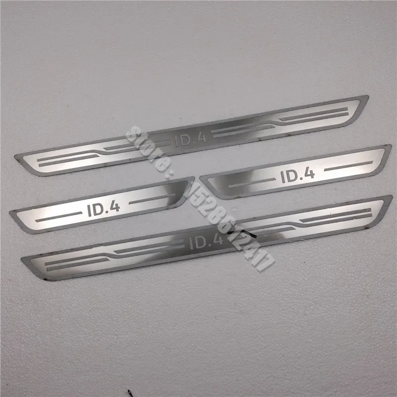 

for Volkswagen ID.4 crozz VW ID4 2020~2023 Door Sill Scuff Plate Kick Guard Pedal Threshold Step Protector Stainless Accessories