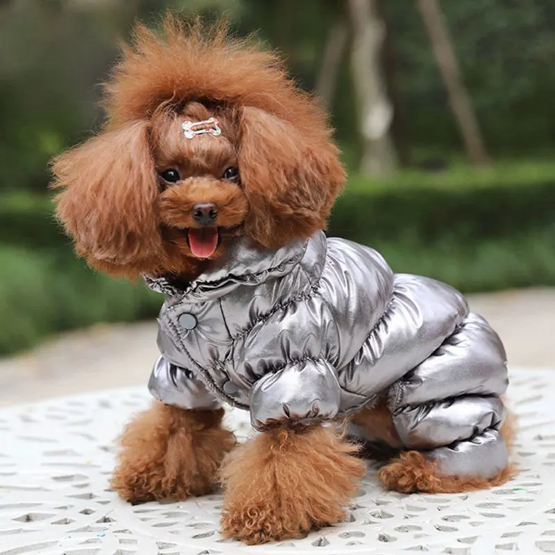 Dog Clothes Winter French Bulldog Dog Clothes Waterproof Cotton Warm Outfit Coat Jacket Coat Cold-weather Costume Jumpsuit