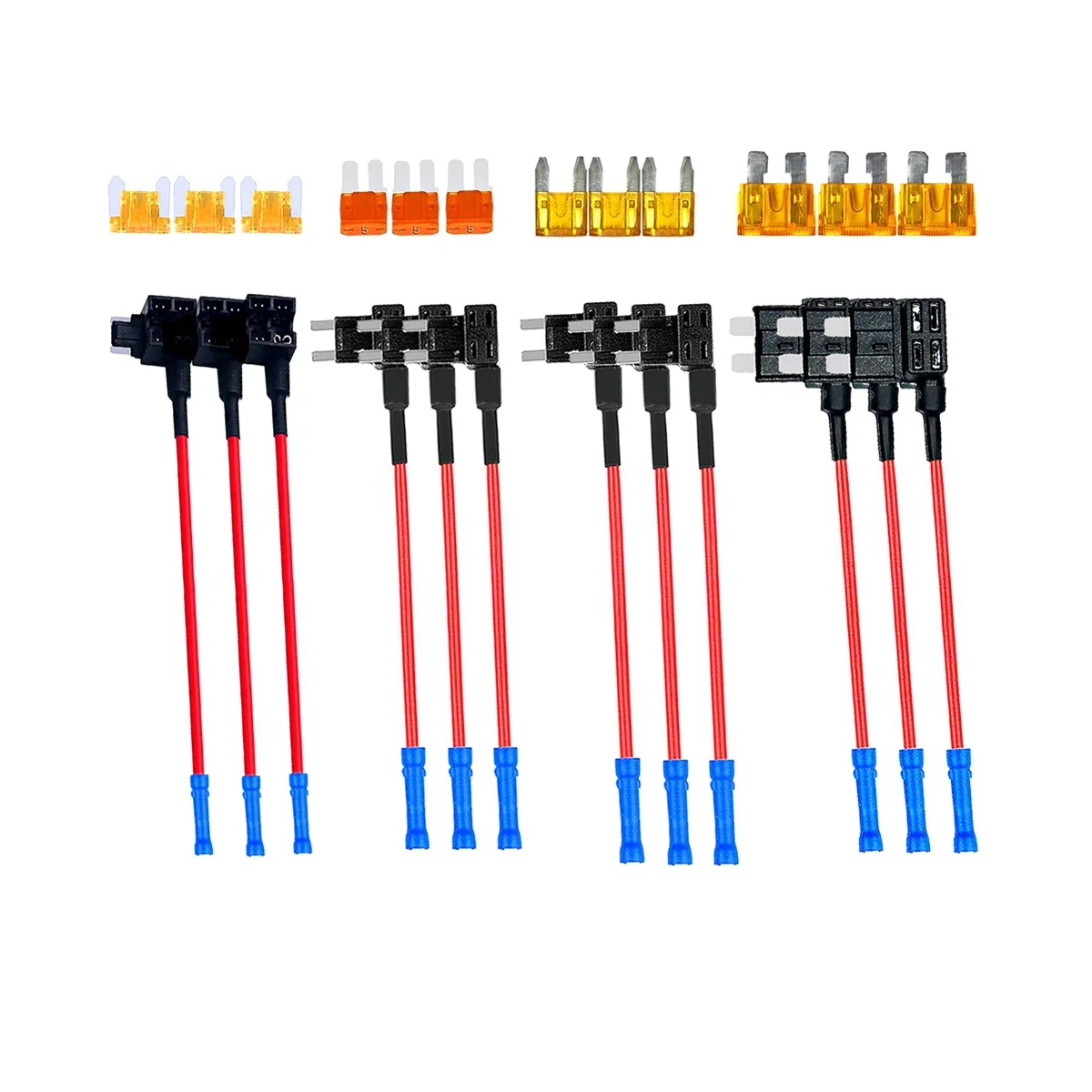 Kit Adattatore Per Rubinetto Fusibile Add-A-Circuit Per Auto 12V Ato/Atc Mini Portafusibili A Lama A Doppio Slot Basso