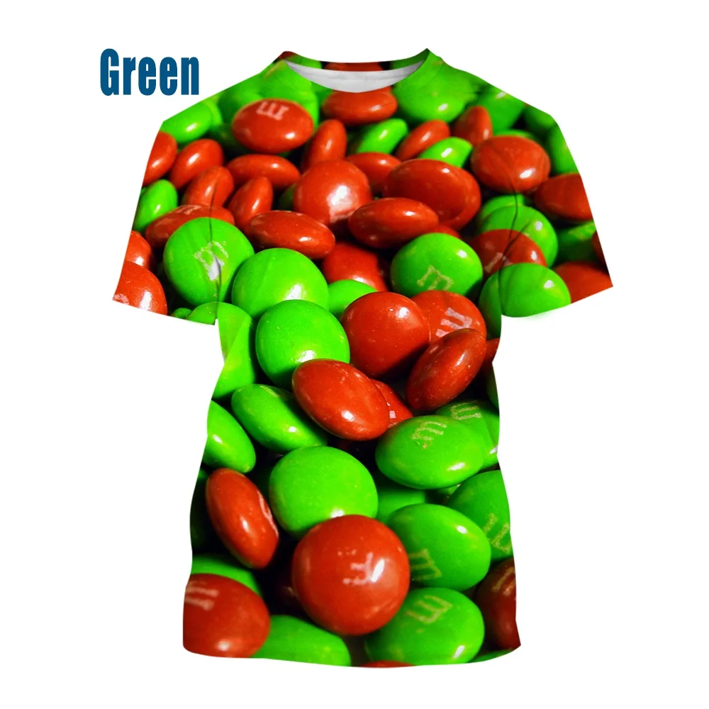 

Летняя новая модная Радужная Яркая футболка с 3D принтом интересный топ с круглым вырезом и коротким рукавом XS ~ 5XL