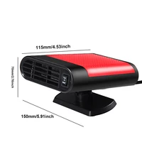 Ventilateur de Chauffage Électrique pour Voiture, Dél'offre bueur de Pare-Brise, Dégivreur, Portable, Rotatif à 1200 Degrés, 12V, 360 W 6
