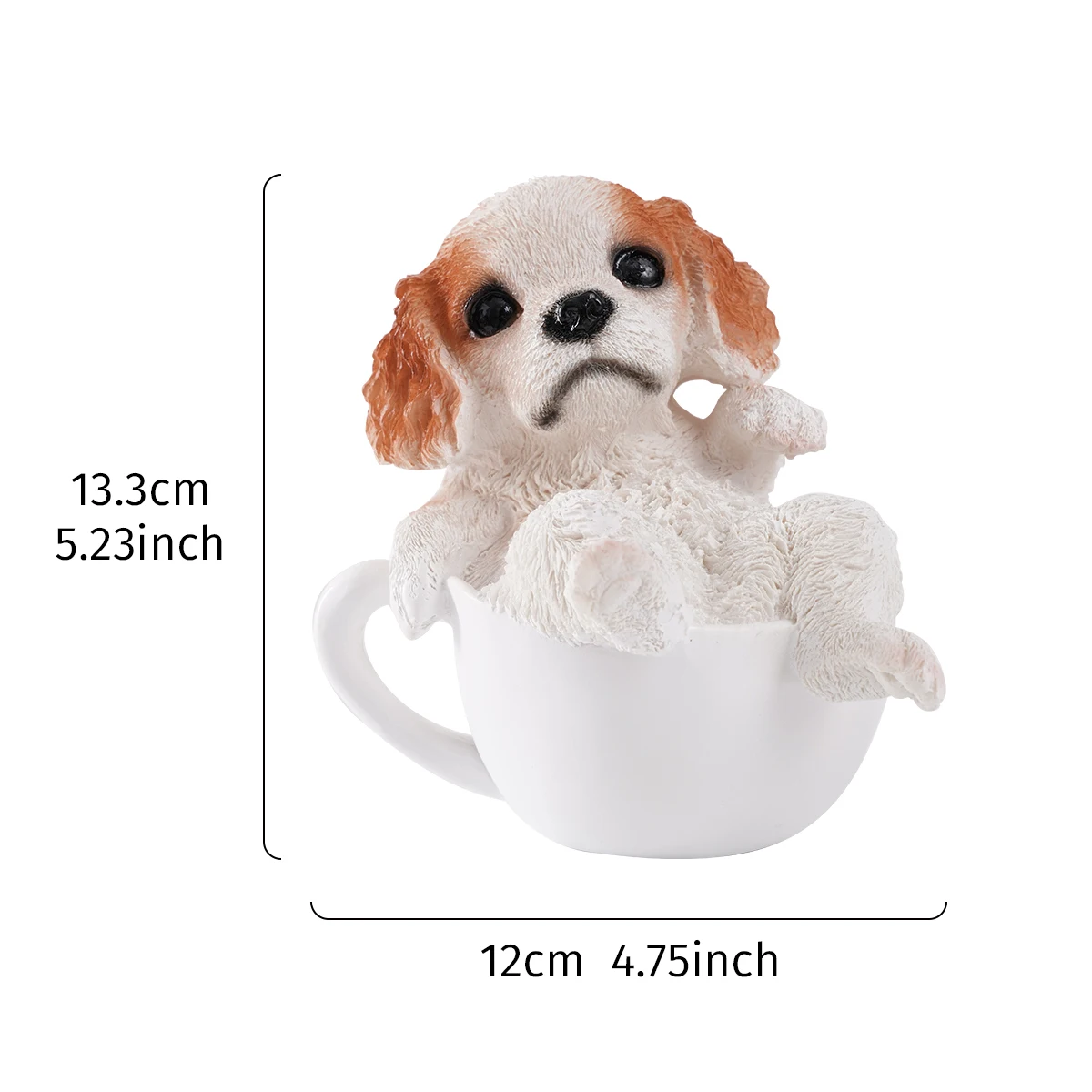 1PC, a modern household resin material dog cup decorative item, for home living room, dining room and study decoration
