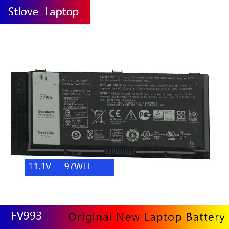 Новый аккумулятор FV993 для ноутбука Dell Precision M6600 M6700 M6800 M4800 M4600 M4700 FJJ4W PG6RC R7PND OTN1K5 Original