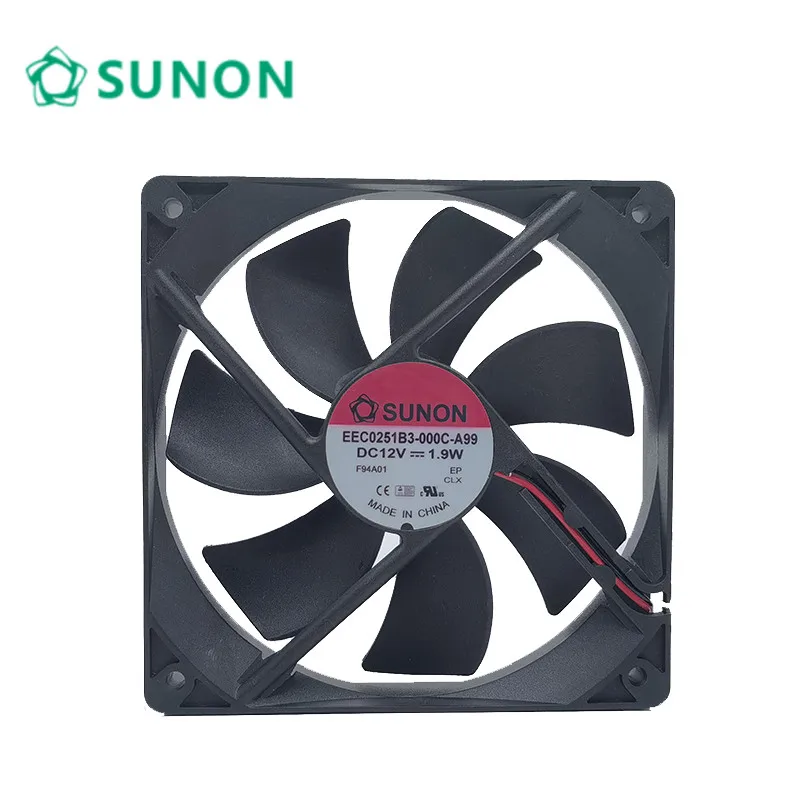 

120mm Mute PC Case Cooling Fan,for Sunon EEC0251B3-000C-A99 120X120X25mm DC 12V 1.9W 12025 Low Noise Quiet Silent Cooler