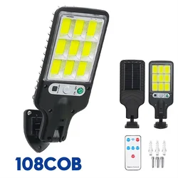 Solar LED Outdoor Light - Motion Sensor, 4 - Mode, Waterproof IP65, Garden and Yard Lantern (108COB with remote)
