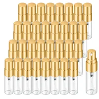 30/50/100pcs 2ml/3ml/5ml/10ml Glass Refillable Perfume Bottle Empty Spray Bottle Atomizer Perfume Bottles Metal Spray Bottle