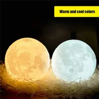 Hot Selling Moon Light Romantic Atmosphere Room Decoration Warm Soft Light Accompany Night Lamp Birthday Gift Button Cell 3