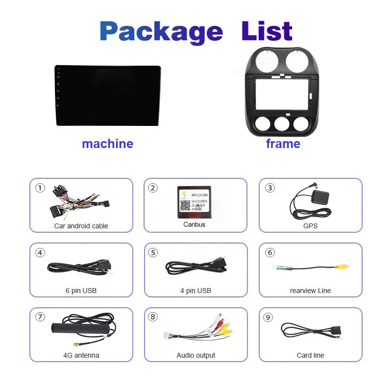 Android 14 Android Car Radio Multimedia Video Player GPS AI Voice CarPlay Head Unit for Jeep Compass Patriot 2010-car multimedia player,car radio